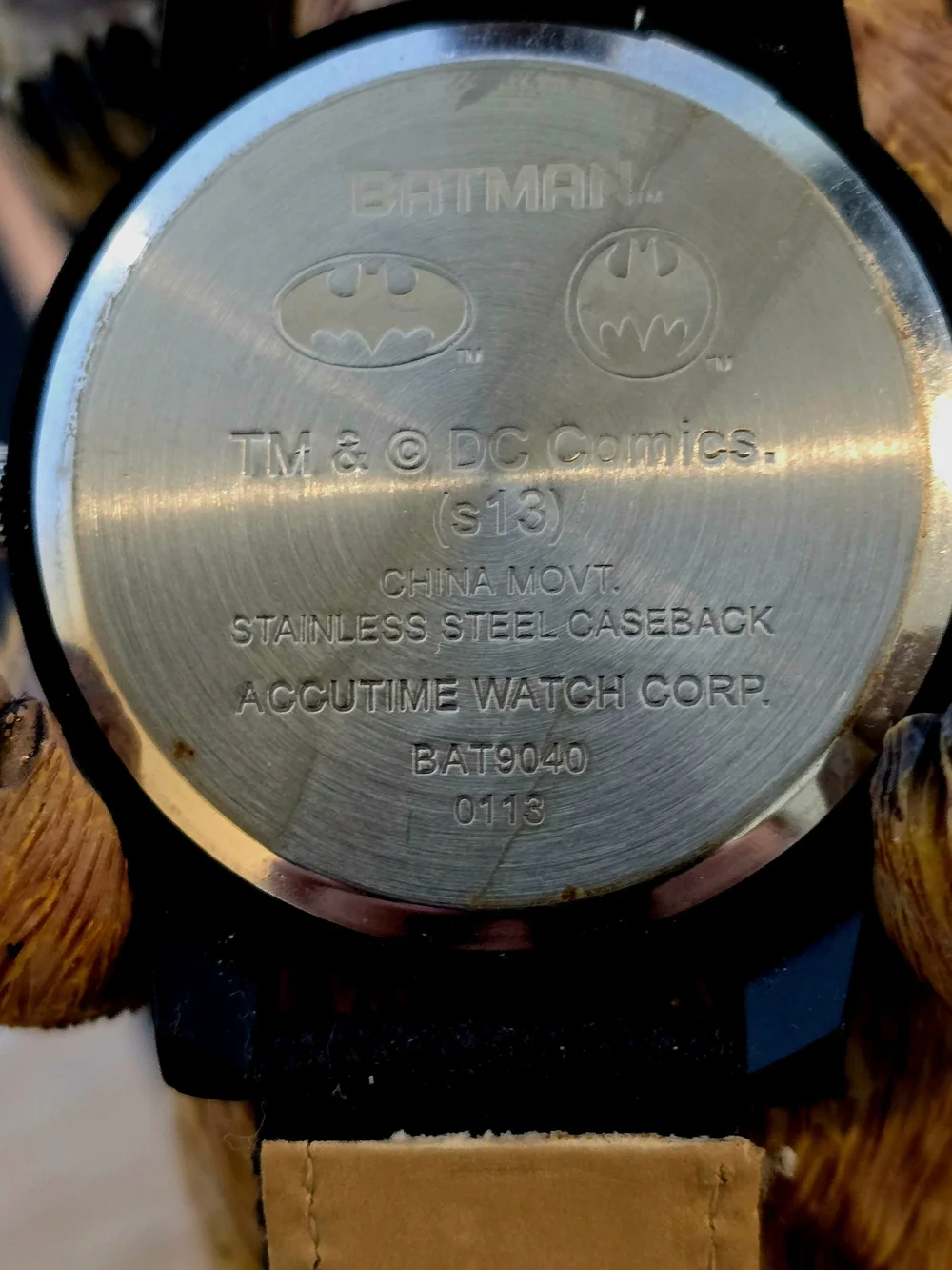 DC Comics BAT9040 Stainless Steel Batman Watch with Canvas Strap